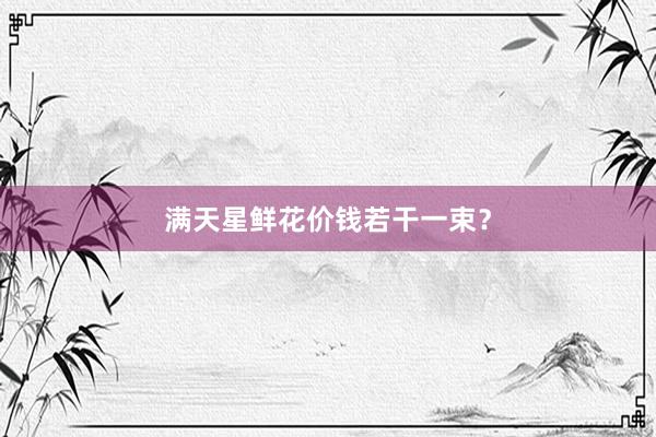 满天星鲜花价钱若干一束？